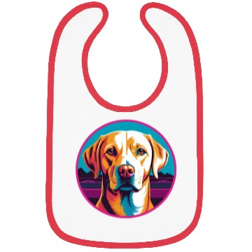 Discover Synthwave Labrador Retriever 2 Bibs