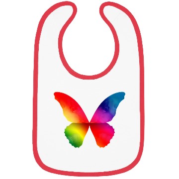 Discover Butterfly shape in strong rainbow colors Bibs