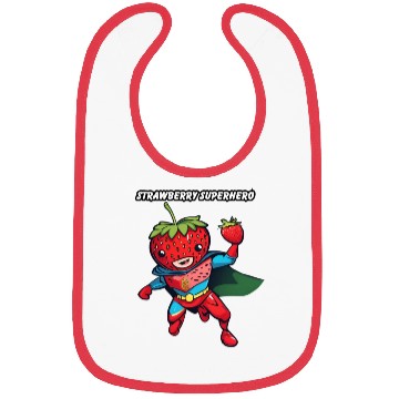 Discover Strawberry Superhero Bibs