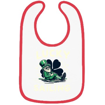 Discover Lucky Sailing Funny St Patrick's Clover Cruises Bibs