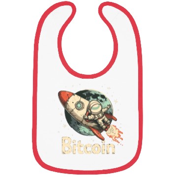 Discover Pi day 3.14 Crypto Bitcoin Rocket Astronaut To Bibs