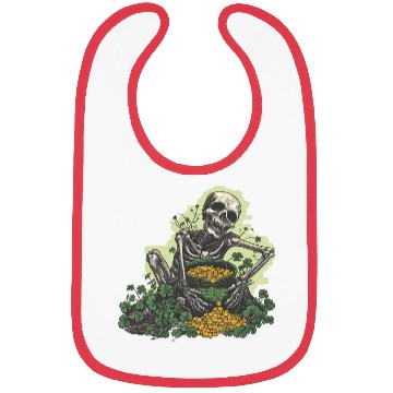 Discover St Patricks Skeleton Pot of Gold Bibs