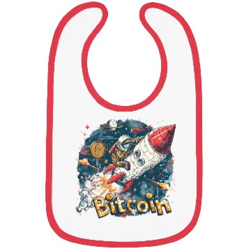 Discover Pi day 3.14 Crypto Bitcoin Rocket Astronaut To Bibs