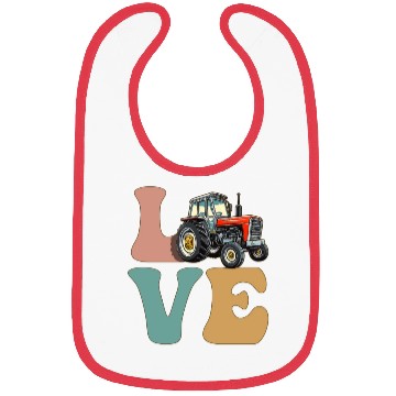 Discover LOVE Tractor Driver Farming Farmer Bibs