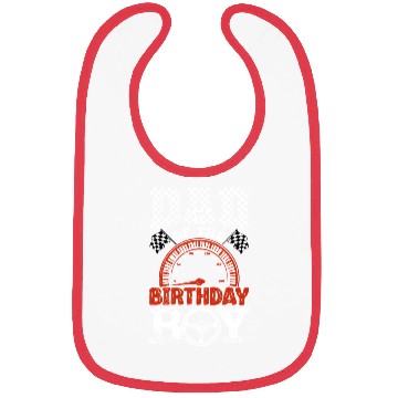 Discover Car Racing Dad of Birthday Boy Formula race Car Bibs
