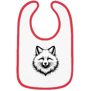 Discover White Fox Portrait Bibs