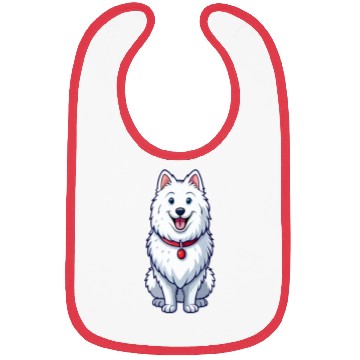 Discover Happy Grinning Samoyed Bibs