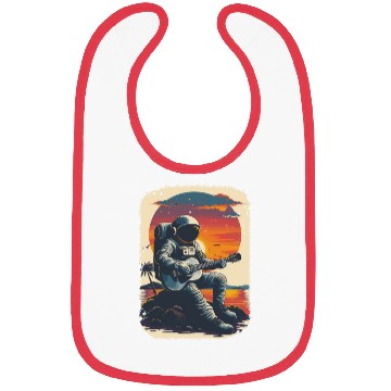 Discover Astronaut Guitar Player Space Music Lover Bibs