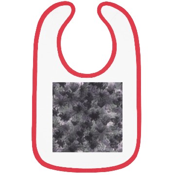 Discover floral feel pattern in purple and gray Bibs