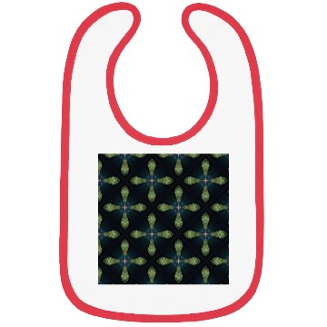 Discover green and blue cross pattern on black background Bibs