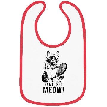 Discover Game Set Meow, Tennis Cat Bibs