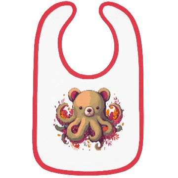 Discover Octo-Bear, October, Fall design, Autumn Design Bibs