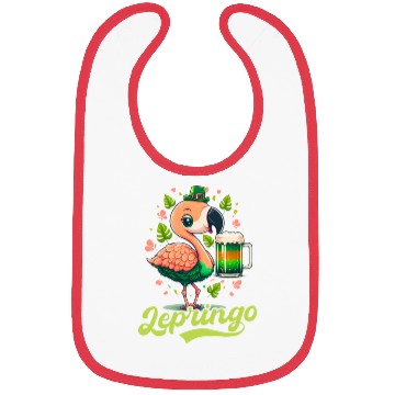 Discover Irish Flamingo St Patricks Lepringo Bibs