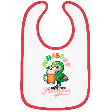 Discover Irish Flamingo St Patricks Whasup Flockers Bibs