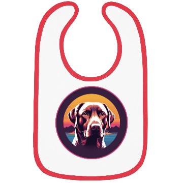 Discover Synthwave Labrador Retriever Bibs