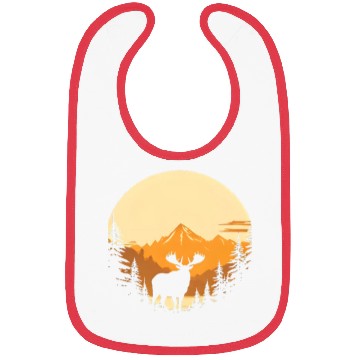 Discover "Mountain Majesty Moose Sunset" Bibs