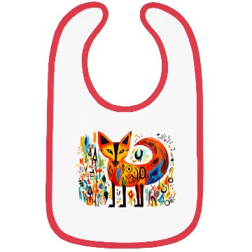 Discover Abstract Fox pop art Bibs