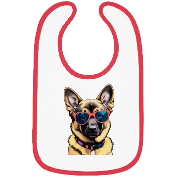 Discover Cute German Shepherd Pop Art Bibs