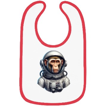 Discover Astronaut Monkey Adventure Bibs