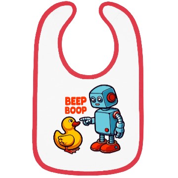 Discover Beep Boop Robot With Duck Bibs