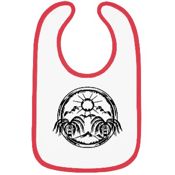 Discover Tropical trees mountain Bibs design