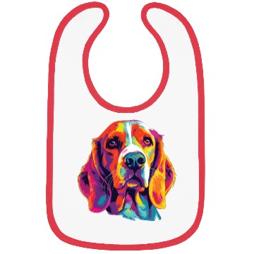 Discover Watercolor Colorful Beagle Harrier Bibs
