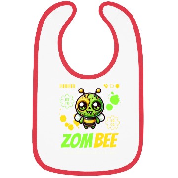 Discover [THAO store] - Funny Zombie Bee Cartoon Cute Quote Bibs