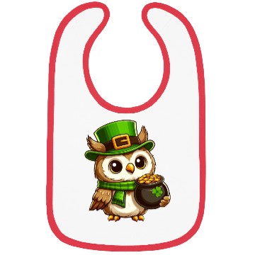 Discover Golden Owl St. Patrick's Day Bibs