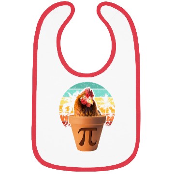 Discover Chicken Pot Pi Funny Math Pi Day Bibs