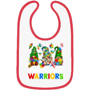 Discover Autism Teacher Of Warriors Gnomes Bibs