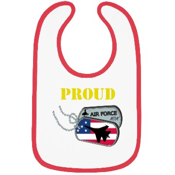 Discover Proud Air Force Mom Bibs