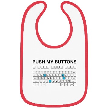 Discover Push My Buttons Funny Couple Love Keyboard Bibs