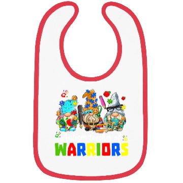 Discover Autism Teacher Warriors Autism Autism Gnome Gift Bibs