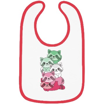 Discover Abrosexual Flag Pride Lgbtq Cute Raccoon Bibs