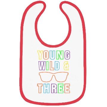 Discover Young Wild & Three Kids 3rd Birthday Boy Bibs