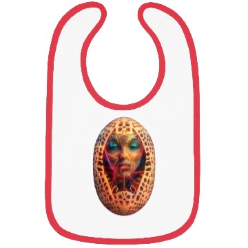 Discover Abstract lines wireframe eggs with a woman face Bibs