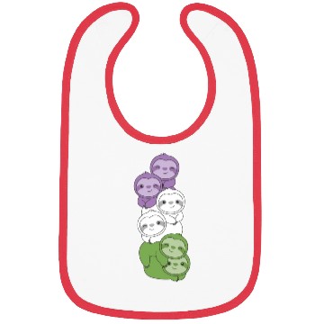 Discover Genderqueer Flag Pride Lgbtq Cute Sloth Bibs
