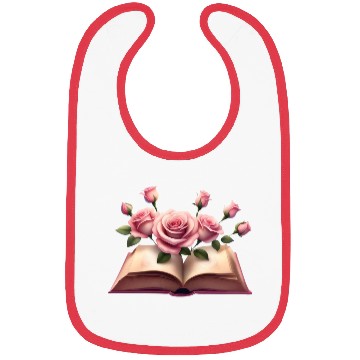 Discover Book and Flower, Rose Bibs