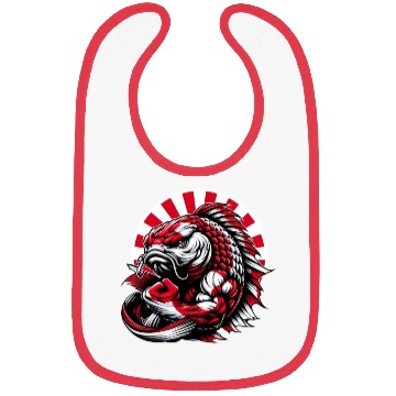 Discover Koi fish Japan national flag carp Bibs