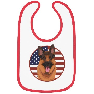 Discover German Shepherd US Flag Dog Owner Bibs