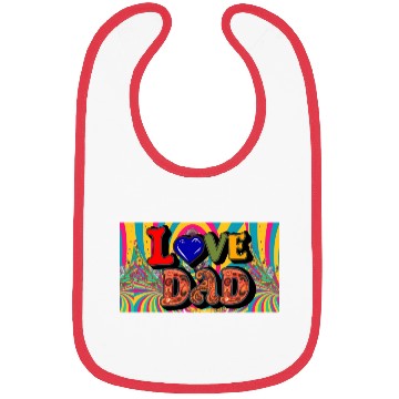 Discover Love Dad Sticker Bibs