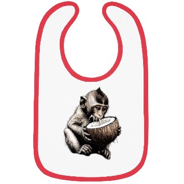Discover Coconut Milk-Sipping Monkey Bibs