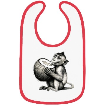Discover Coconut Milk-Sipping Monkey Bibs