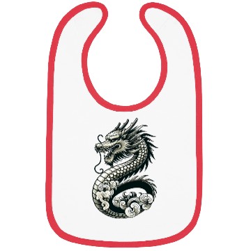 Discover Moonlit Serenity of the Silver Dragon Bibs