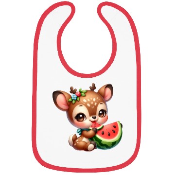 Discover Deer Eating Watermelon Bibs