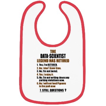 Discover Retirement gift idea Retired Data-Scientist Bibs