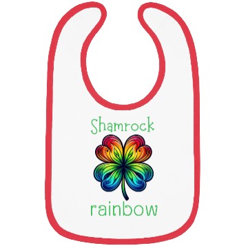 Discover LUCKY Shamrock Rainbow Bibs
