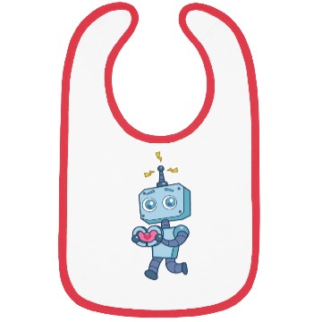 Discover Cute Heart Robot Robotics Technology Bibs