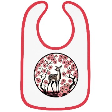 Discover Spring Fawn Deer Dogwood Bibs