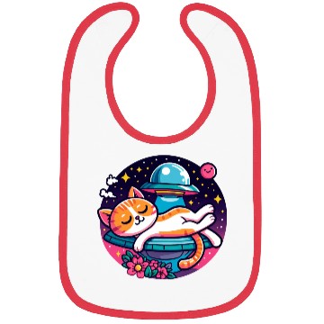 Discover Sleepy Cat Stars Bibs